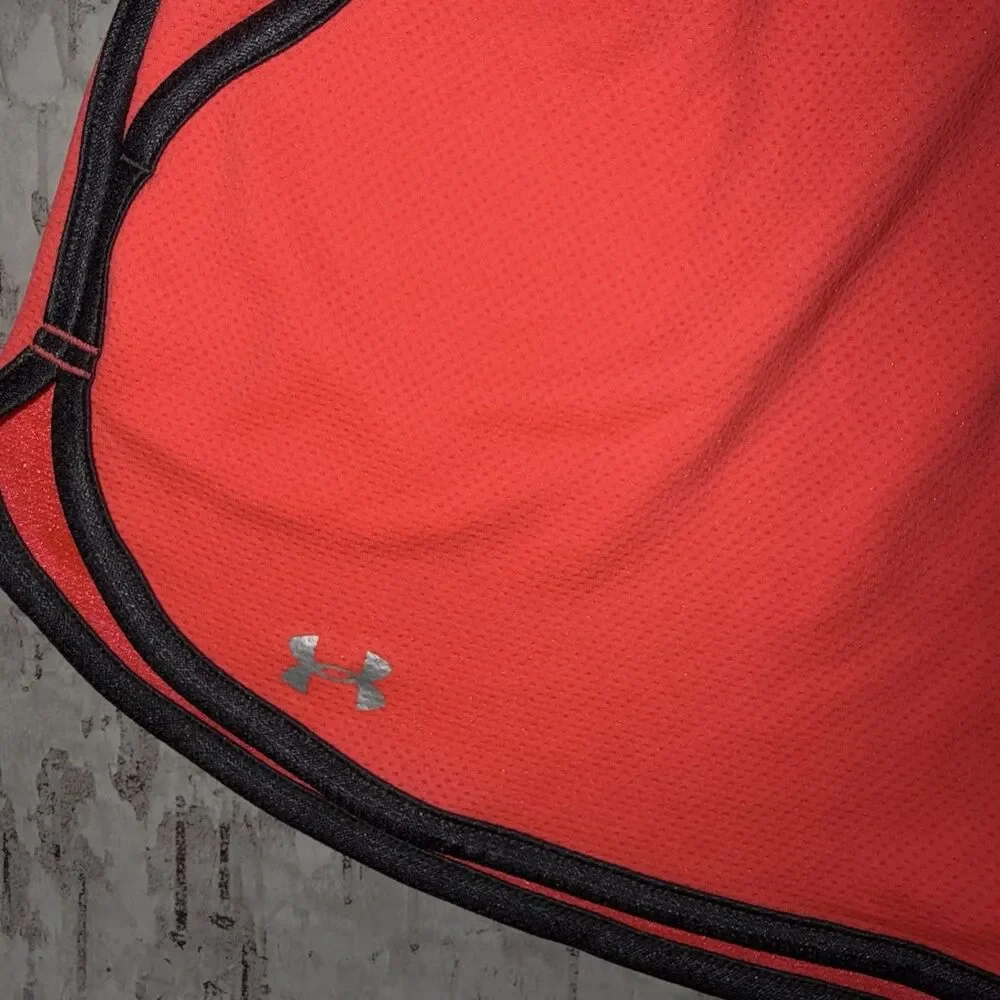 Under Armour Women’s Running Shorts Large Semi-Fitted Heatgear Orange